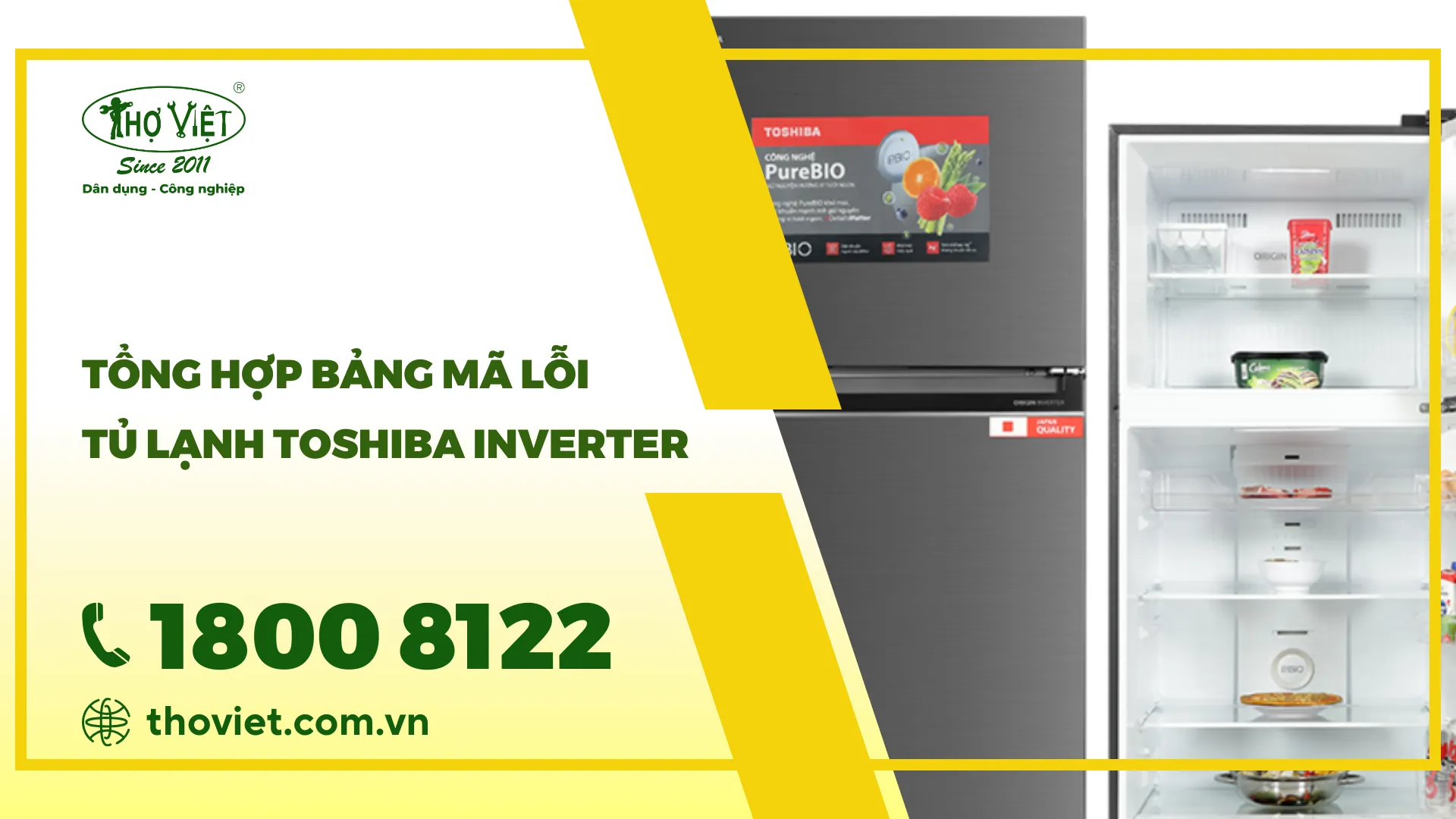 Tổng hợp bảng mã lỗi tủ lạnh Toshiba Inverter mới nhất tháng [thangnam]