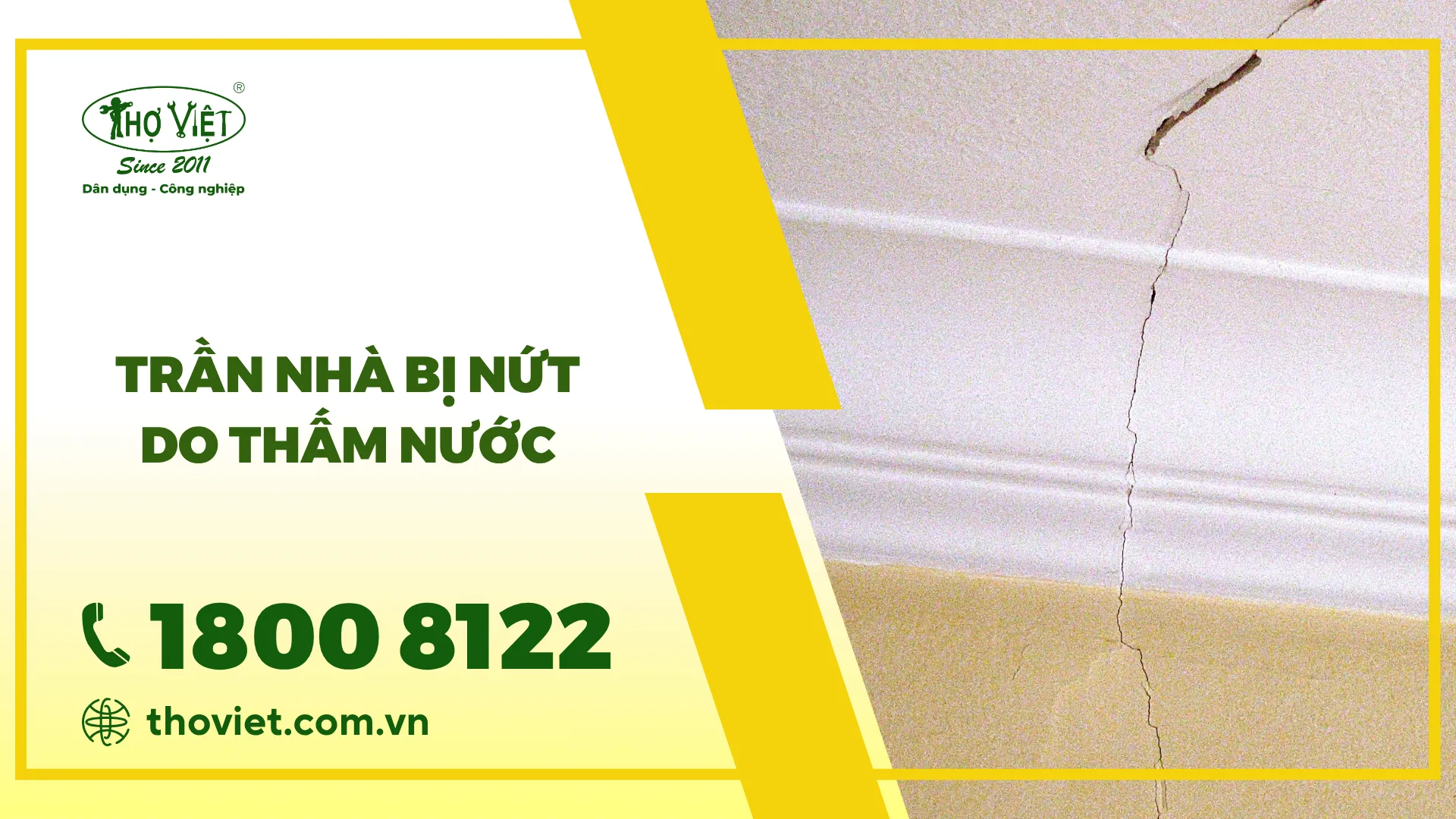 Trần nhà bị nứt thấm nước: Nguyên nhân và cách xử lý