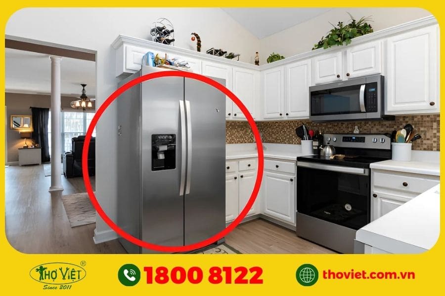 Tủ lạnh sai vị trí