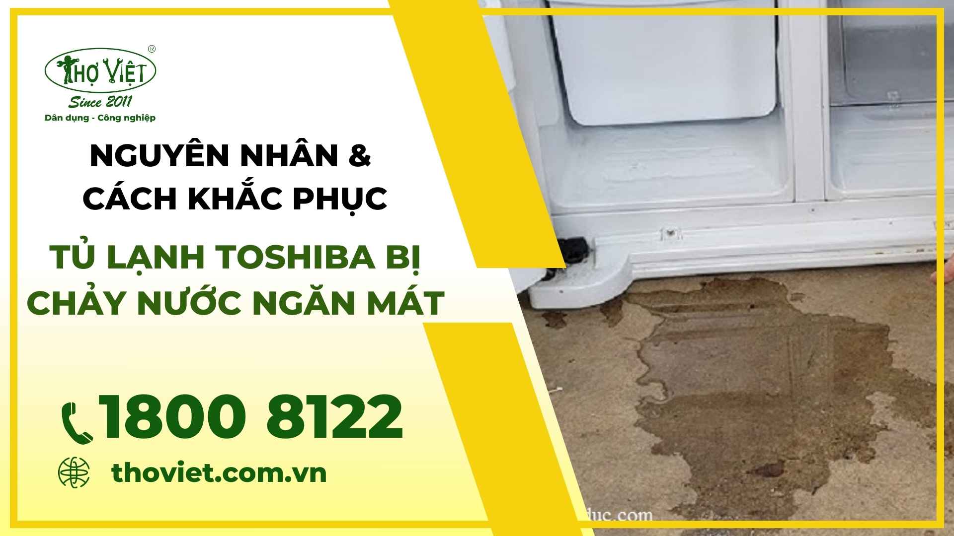 Tủ lạnh toshiba bị chảy nước ngăn mát