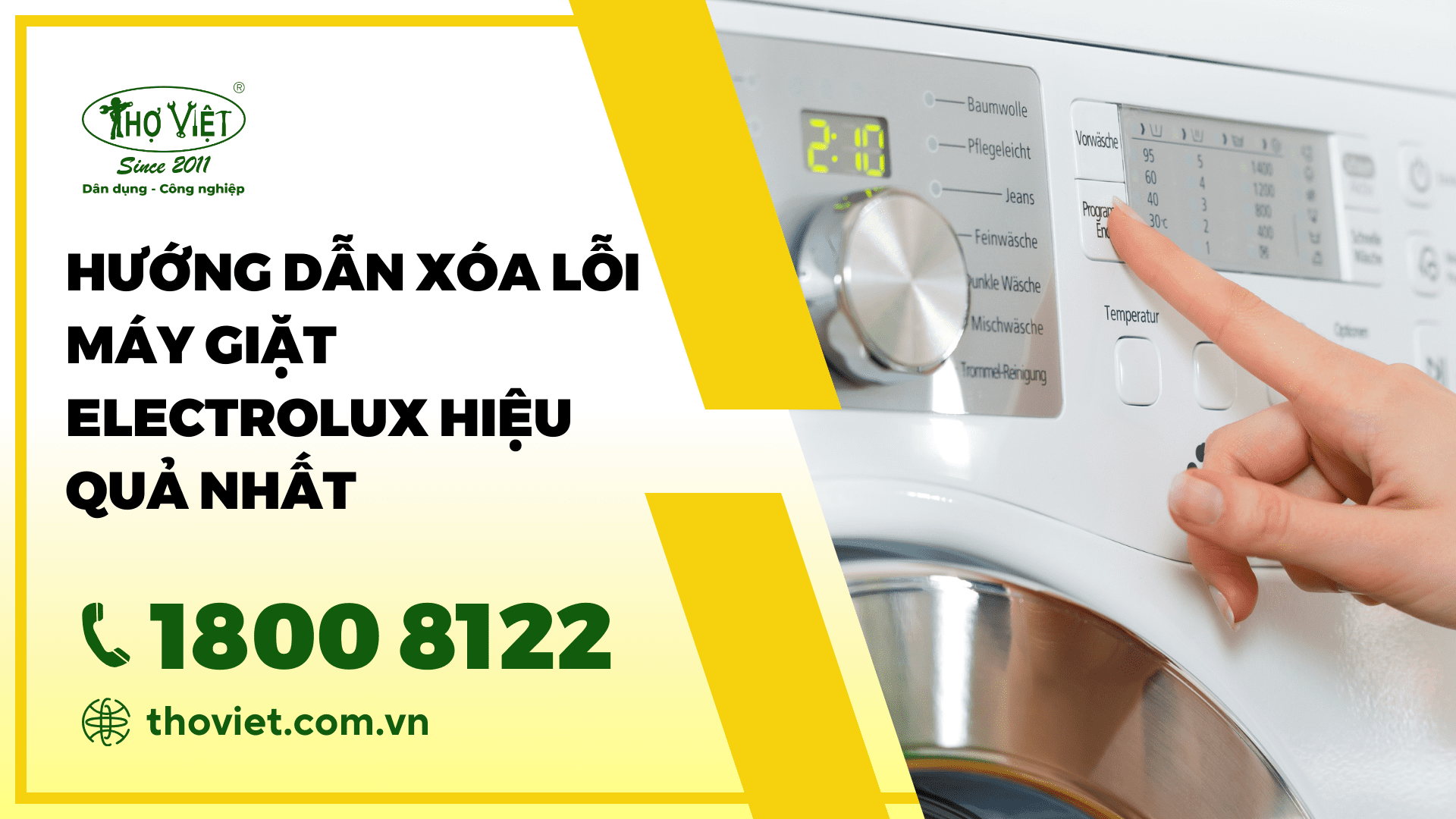 Hướng dẫn xóa lỗi máy giặt Electrolux hiệu quả nhất