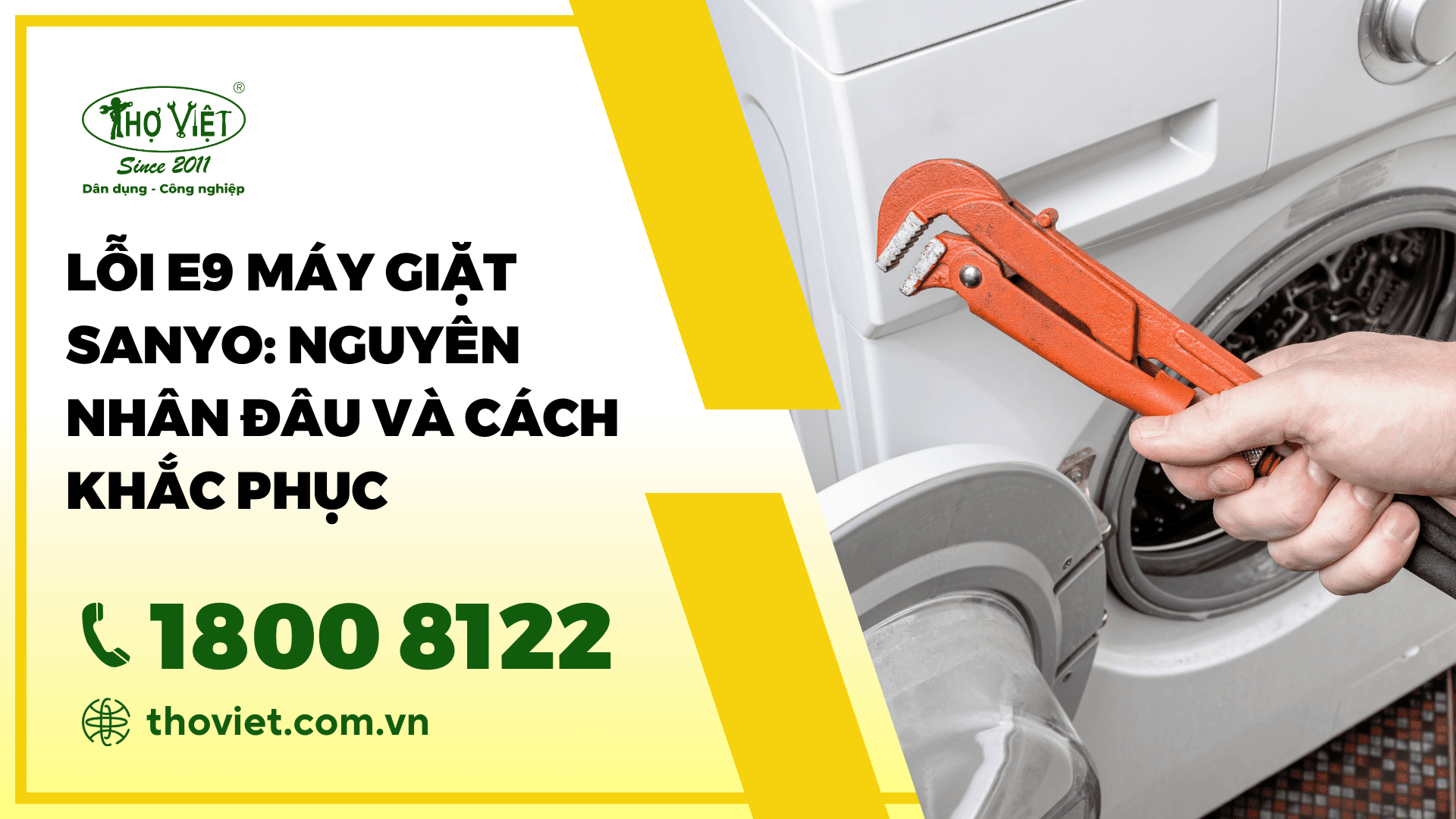 Lỗi E9 máy giặt Sanyo: Nguyên nhân đâu và cách khắc phục