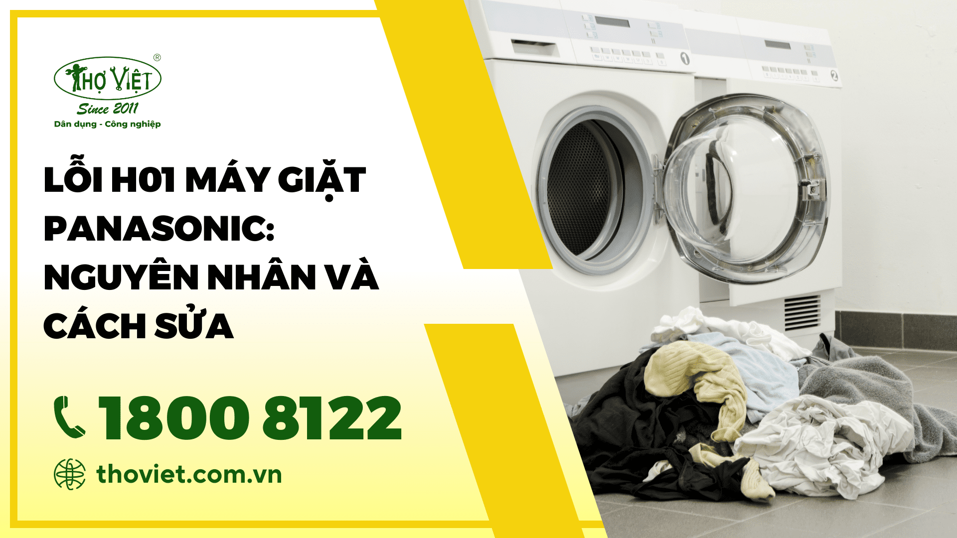 Lỗi H01 máy giặt Panasonic: Nguyên nhân và cách sửa