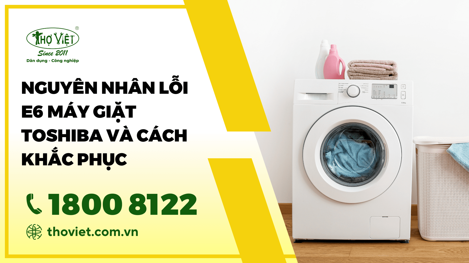 Nguyên nhân lỗi E6 máy giặt Toshiba và cách khắc phục