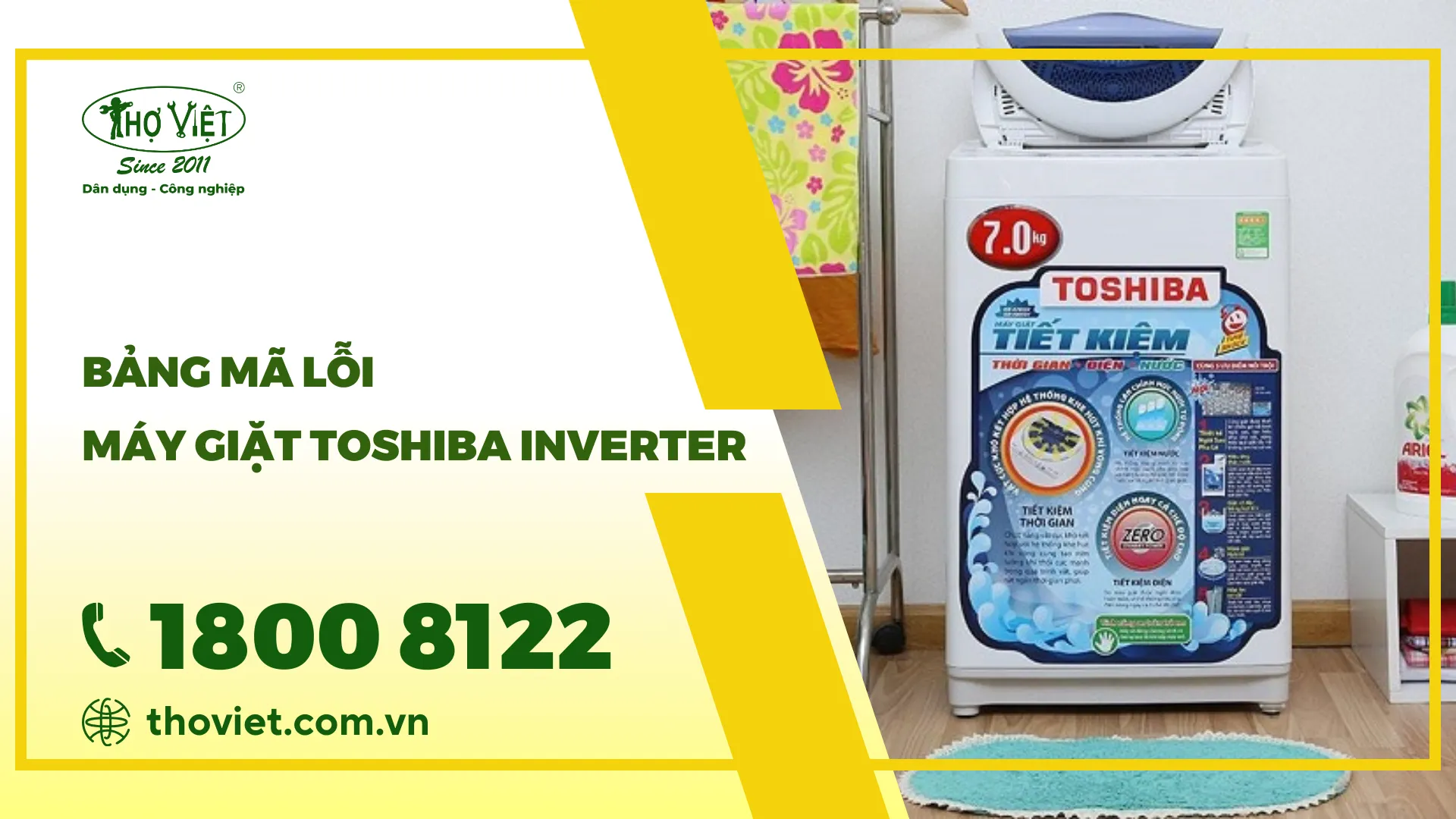 Bảng mã lỗi máy giặt Toshiba Inverter cập nhật [nam]