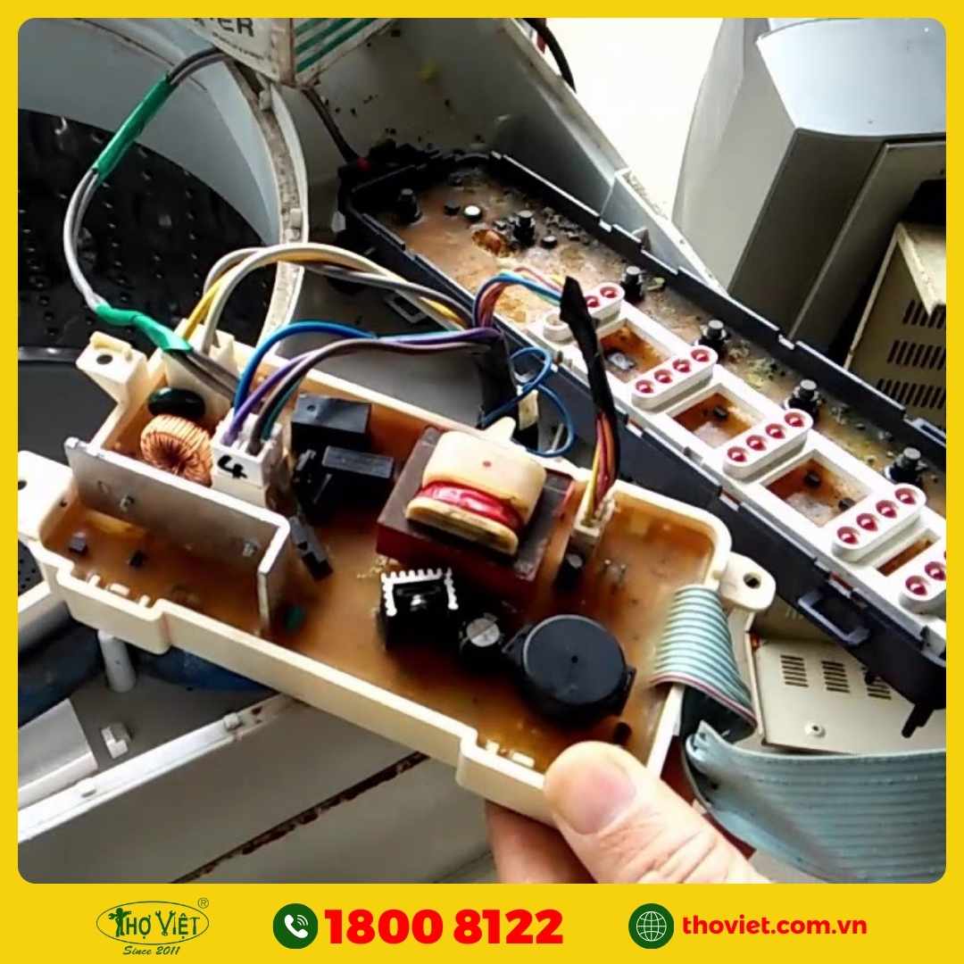 Bo mạch máy giặt Aqua bị hư 