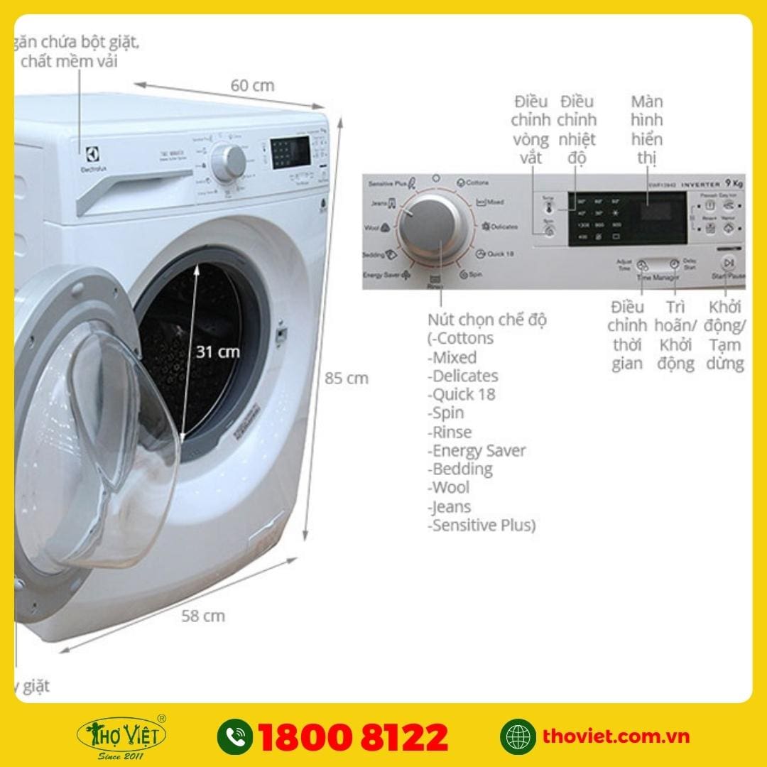 Cách sử dụng máy giặt Electrolux đúng kỹ thuật