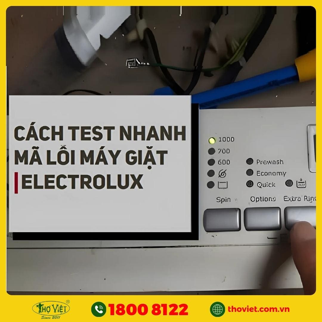 Cách tra cứu mã lỗi máy giặt Electrolux