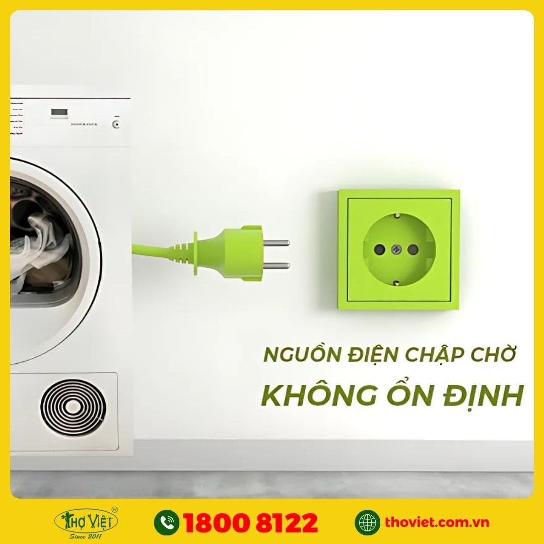 Dây nguồn máy giặt bị lỗi