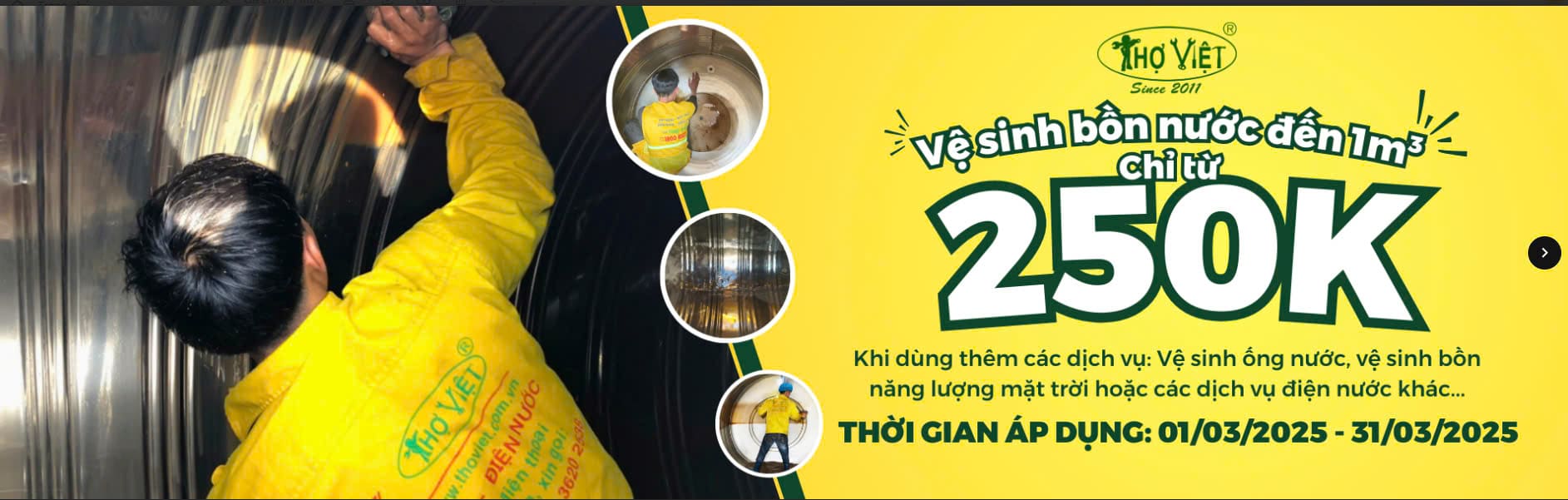 Khuyến mãi vệ sinh bồn nước