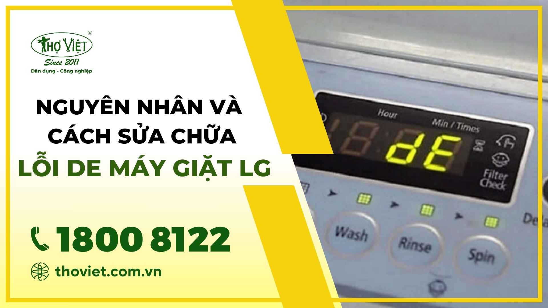 Lỗi DE máy giặt LG