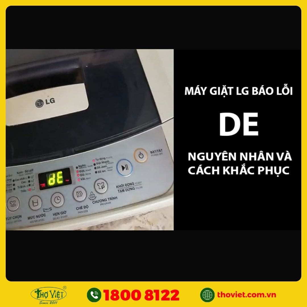 Lỗi DE máy giặt LG