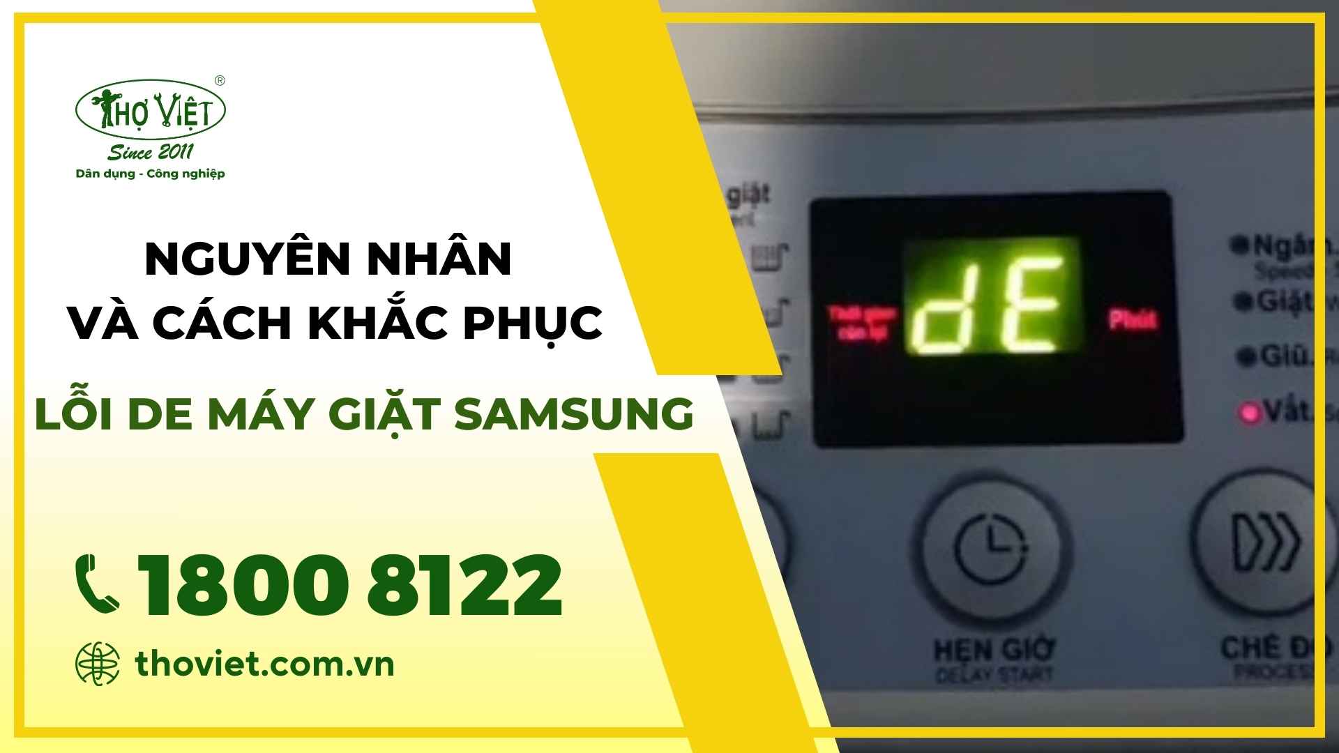 Lỗi DE máy giặt Samsung