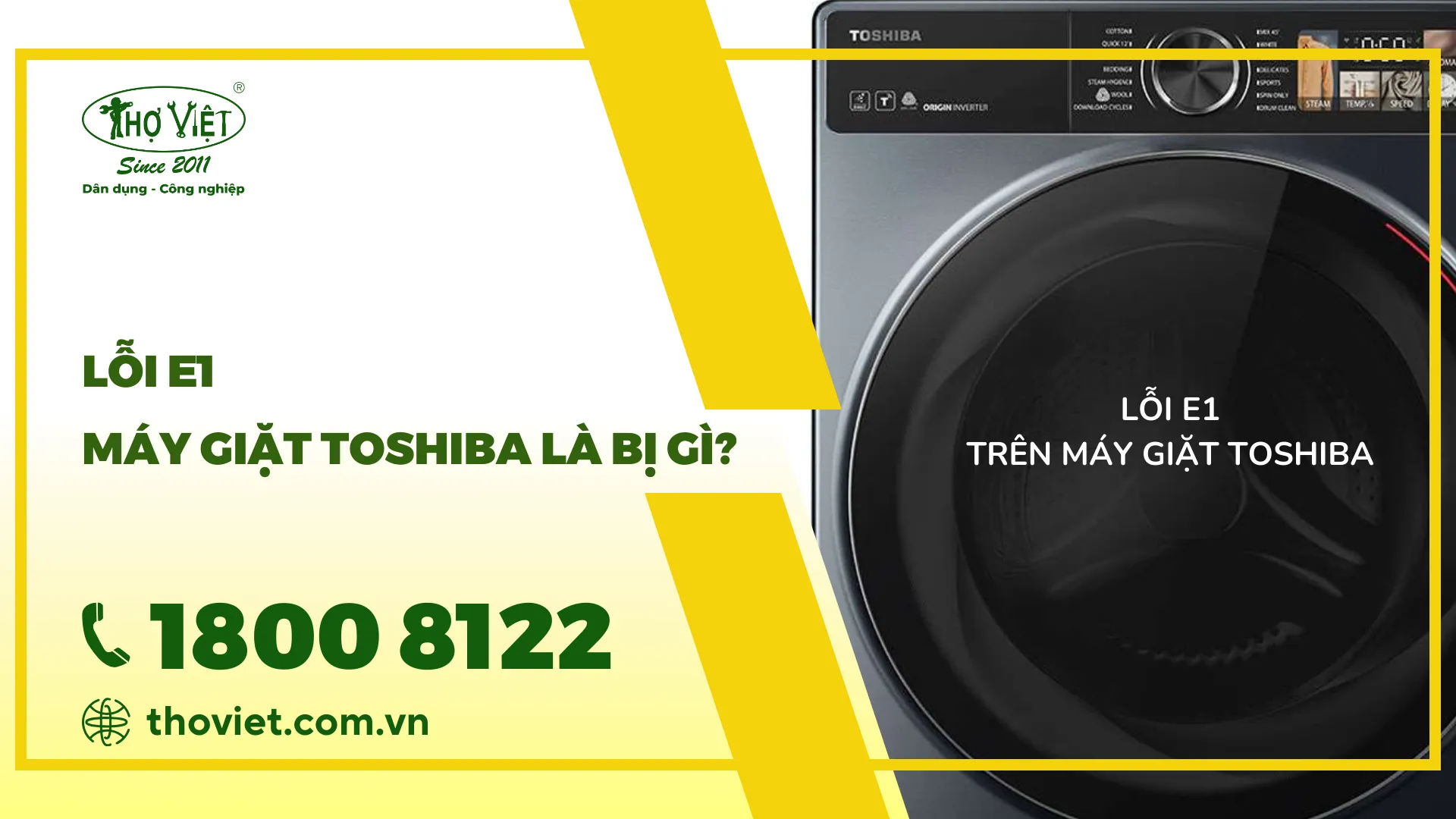 Lỗi E1 máy giặt toshiba là bị gì? Cách khắc phục nhanh chóng
