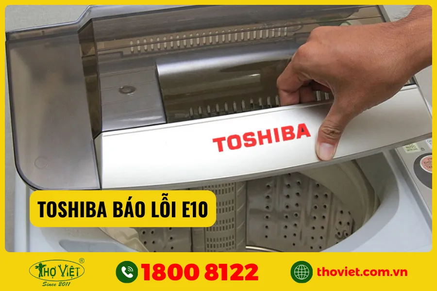 Lỗi E10 trên máy giặt Toshiba thường xuất hiện liên quan đến sự cố về cung cấp nước, chẳng hạn như: Nguồn nước yếu không đủ để máy có thể hoạt động hoặc van cấp nước bị hỏng.