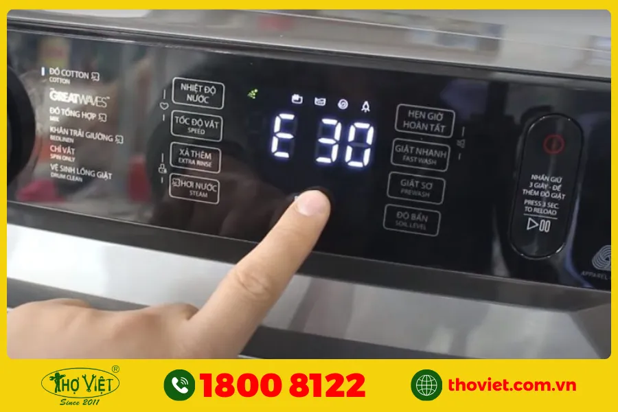 Máy giặt Toshiba báo lỗi E30