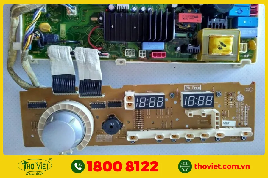 Do bo mạch điều khiển máy giặt Toshiba bị hỏng