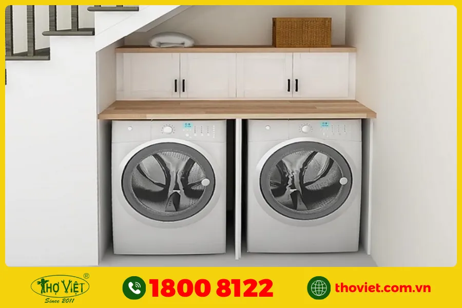 Đặt máy giặt trên bề mặt phẳng
