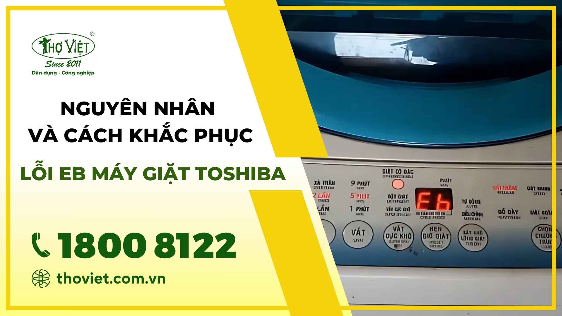 Lỗi Eb máy giặt Toshiba