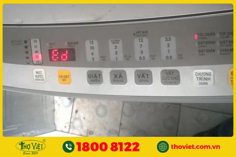 Máy giặt Sanyo báo lỗi ED