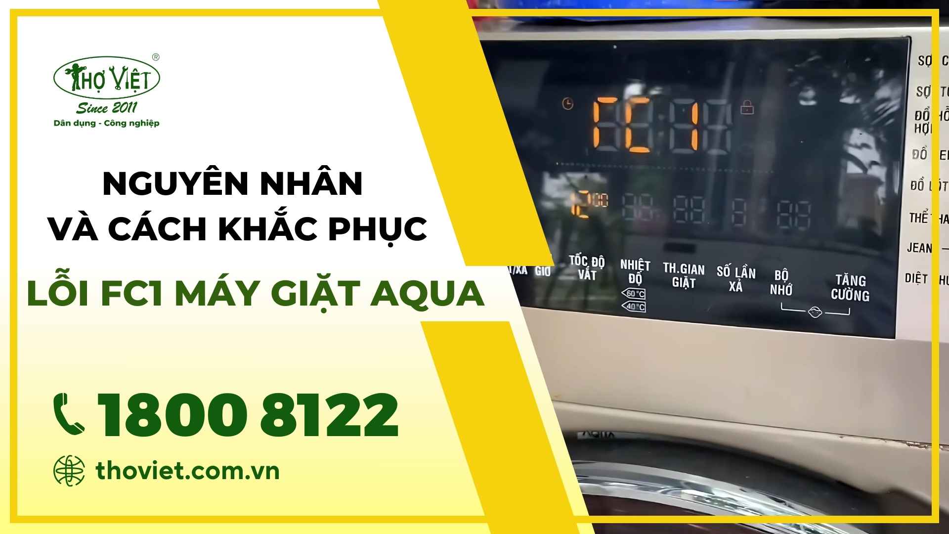 Lỗi FC1 máy giặt Aqua