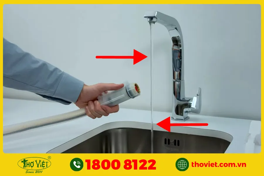 Áp lực nước vào máy giặt Samsung quá yếu