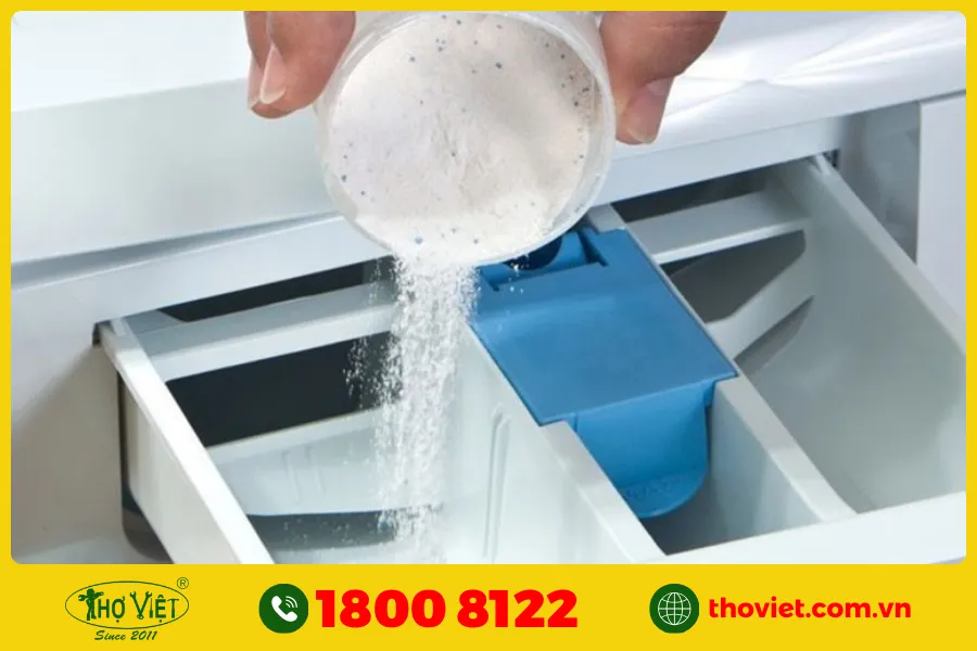 Sử dụng bột giặt chuyên dụng dành cho máy giặt