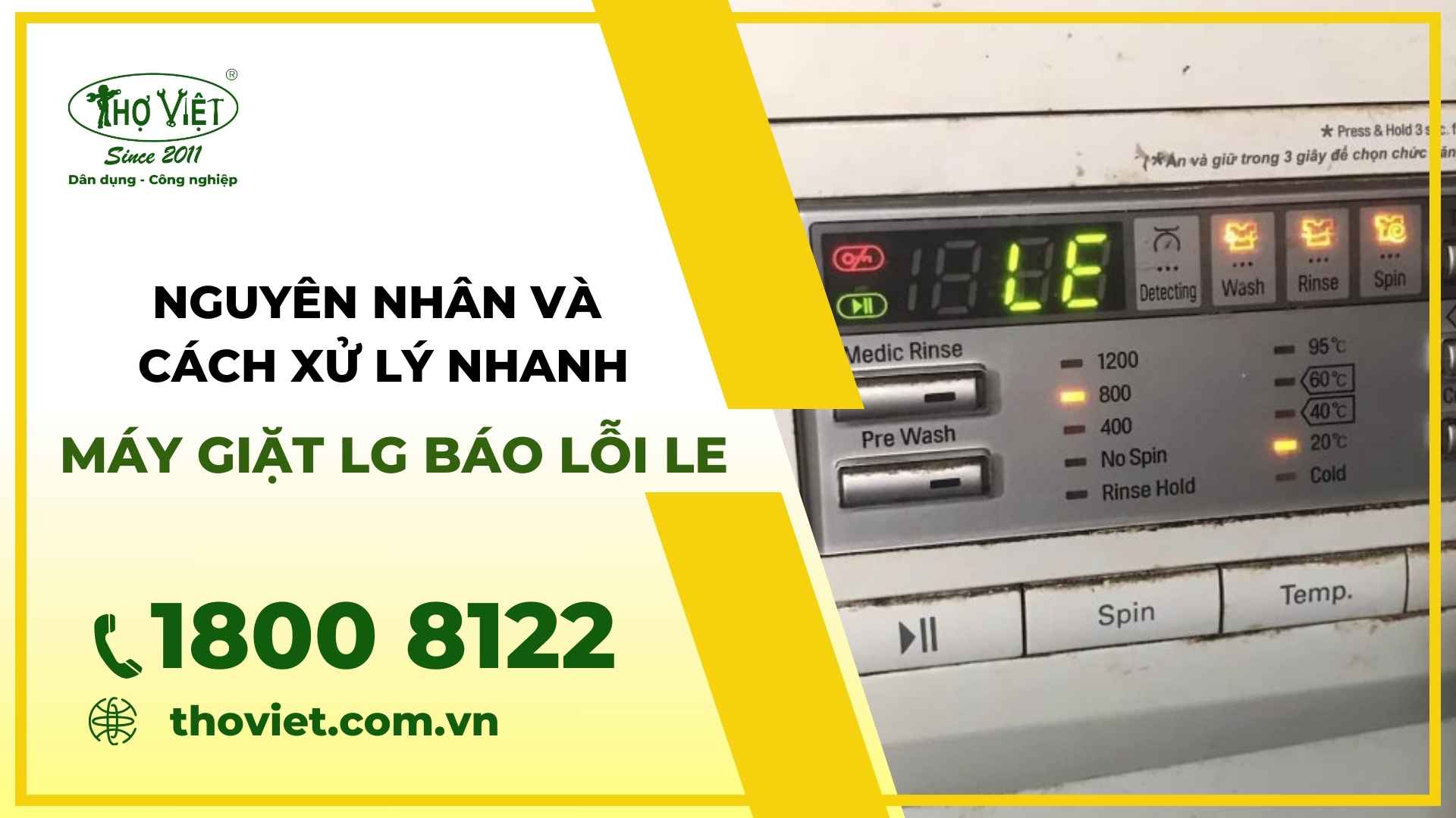 Máy giặt LG báo lỗi LE
