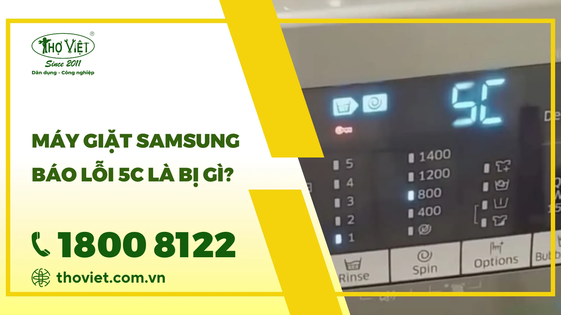 Nguyên nhân & cách khắc phục lỗi 5C máy giặt Samsung