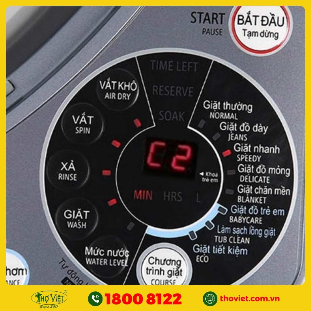 Máy giặt Sharp báo lỗi C2