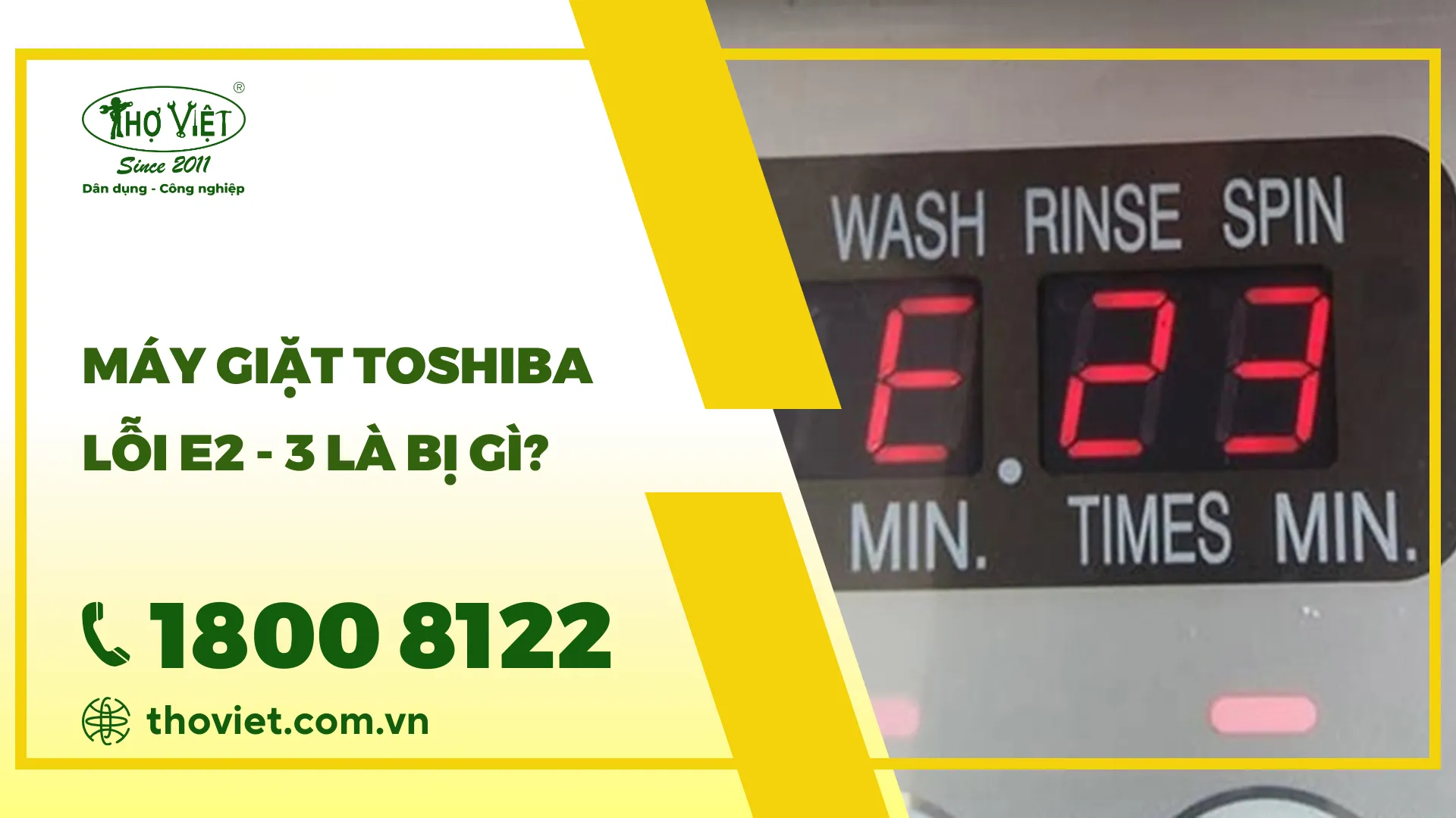Máy giặt Toshiba lỗi E2 3 là bị gì? Hướng dẫn cách khắc phục nhanh chóng