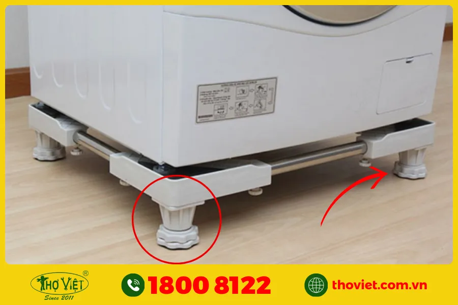 Do máy giặt đặt vị trí không cân bằng