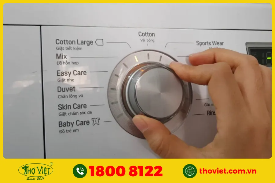 Chế độ giặt không phù hợp