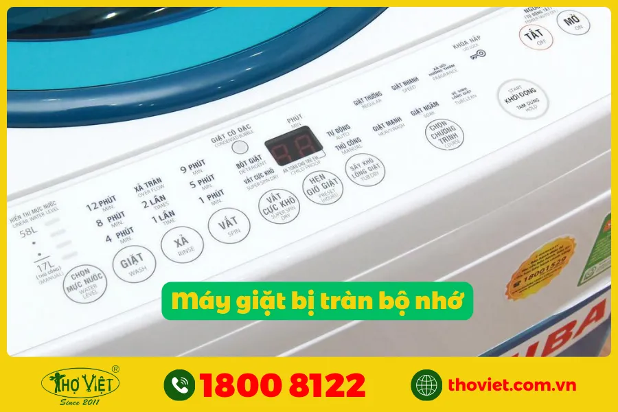 Máy giặt bị tràn bộ nhớ