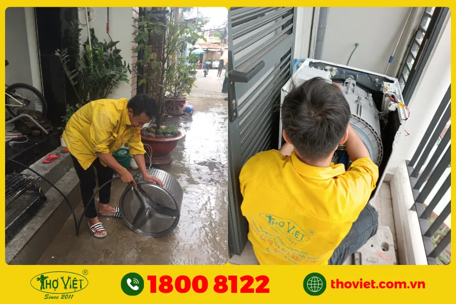 Quy trình sửa chữa máy giặt Aqua - Thợ Việt