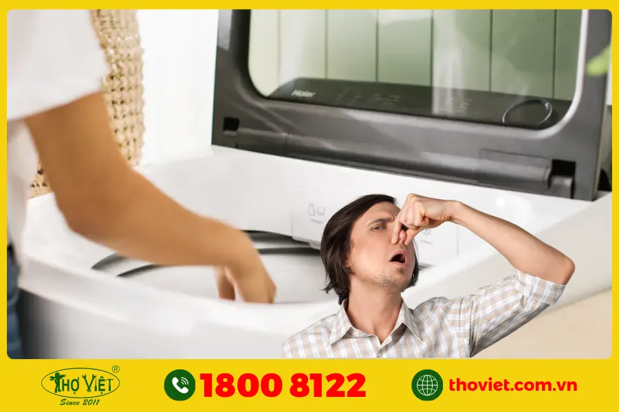 Mùi hôi trong máy giặt Sanyo