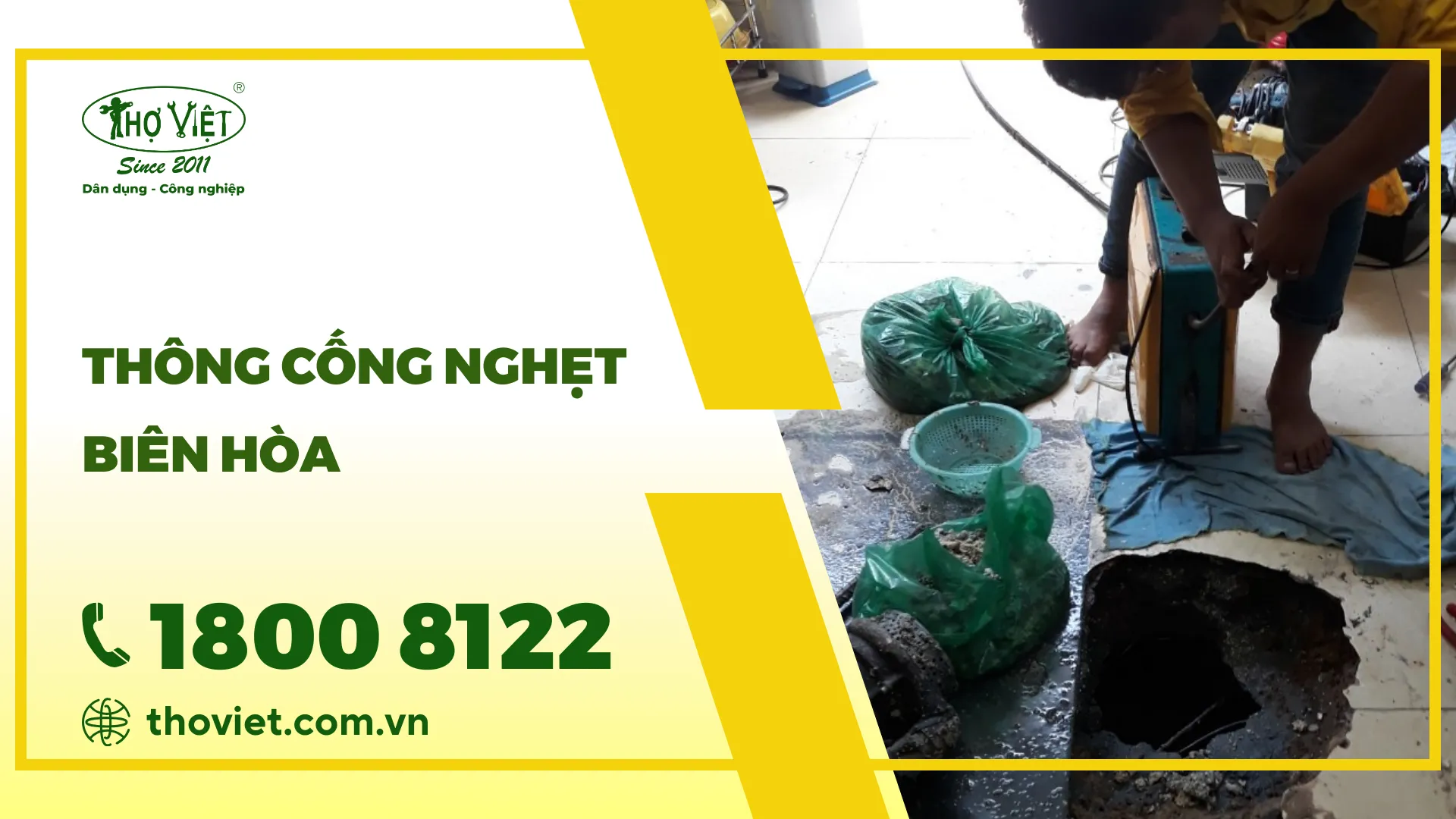 Tìm thợ thông cống nghẹt Biên Hòa - Gọi 1800 8122