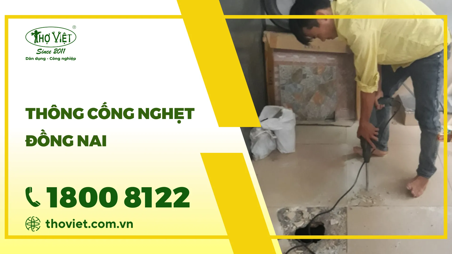 Tìm thợ thông cống nghẹt Đồng Nai - Gọi 1800 8122