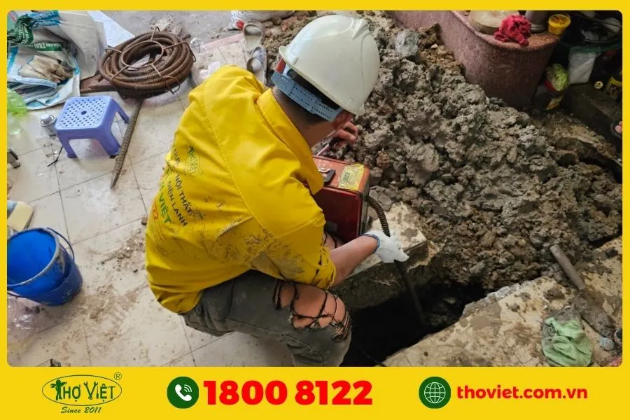 Quy trình thông cống nghẹt Quận 9 của Thợ Việt