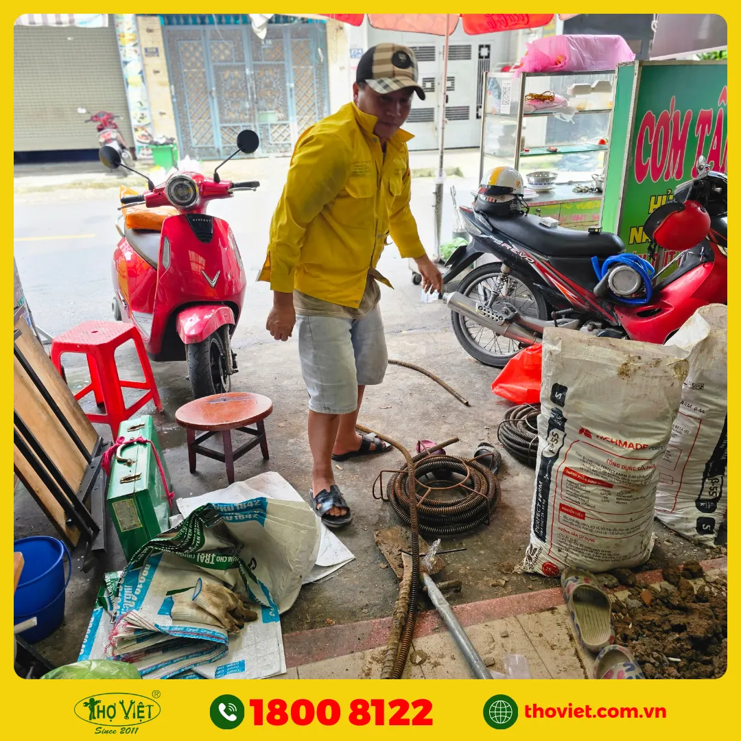 Quy trình thi công cống nghẹt tại Thủ Dầu Một - Thợ Việt