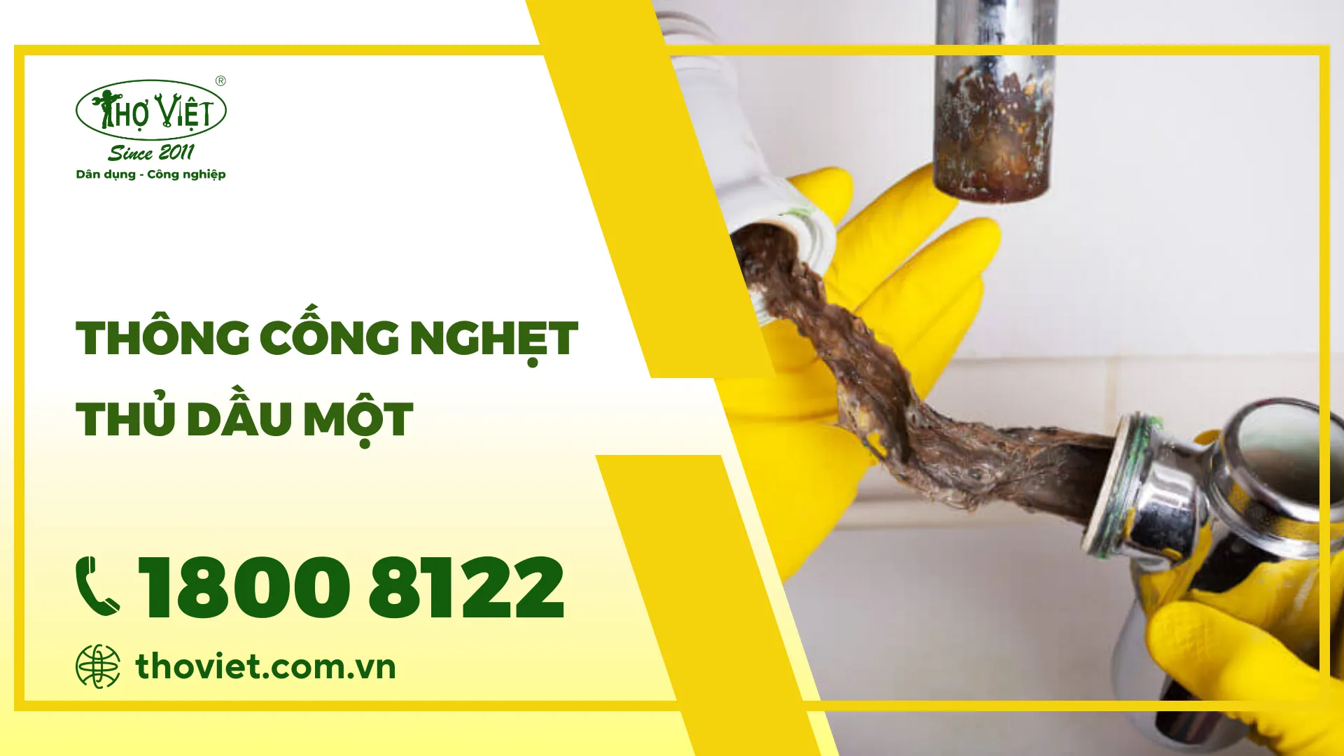 Tìm thợ thông cống nghẹt Thủ Dầu Một - Gọi 1800 8122