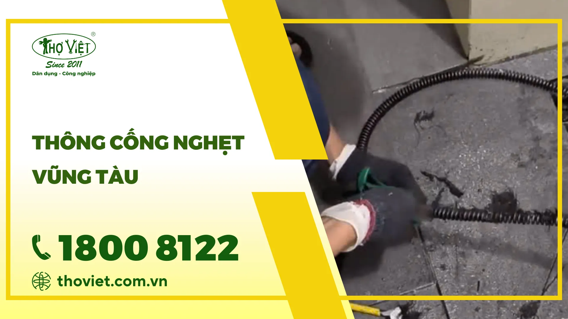 Tìm thợ thông cống nghẹt Vũng Tàu - Gọi 1800 8122