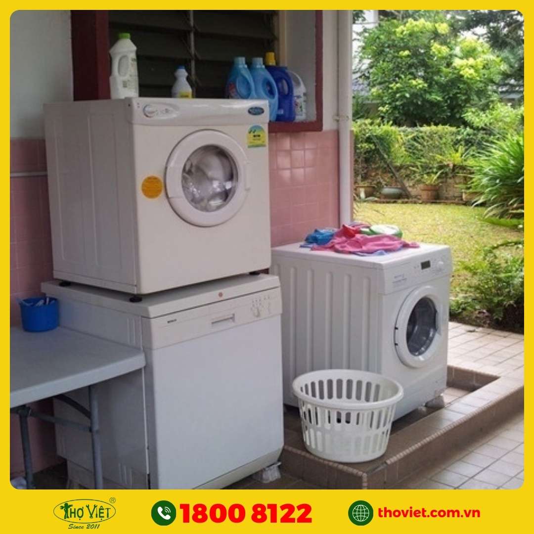Vị trí máy giặt ẩm thấp
