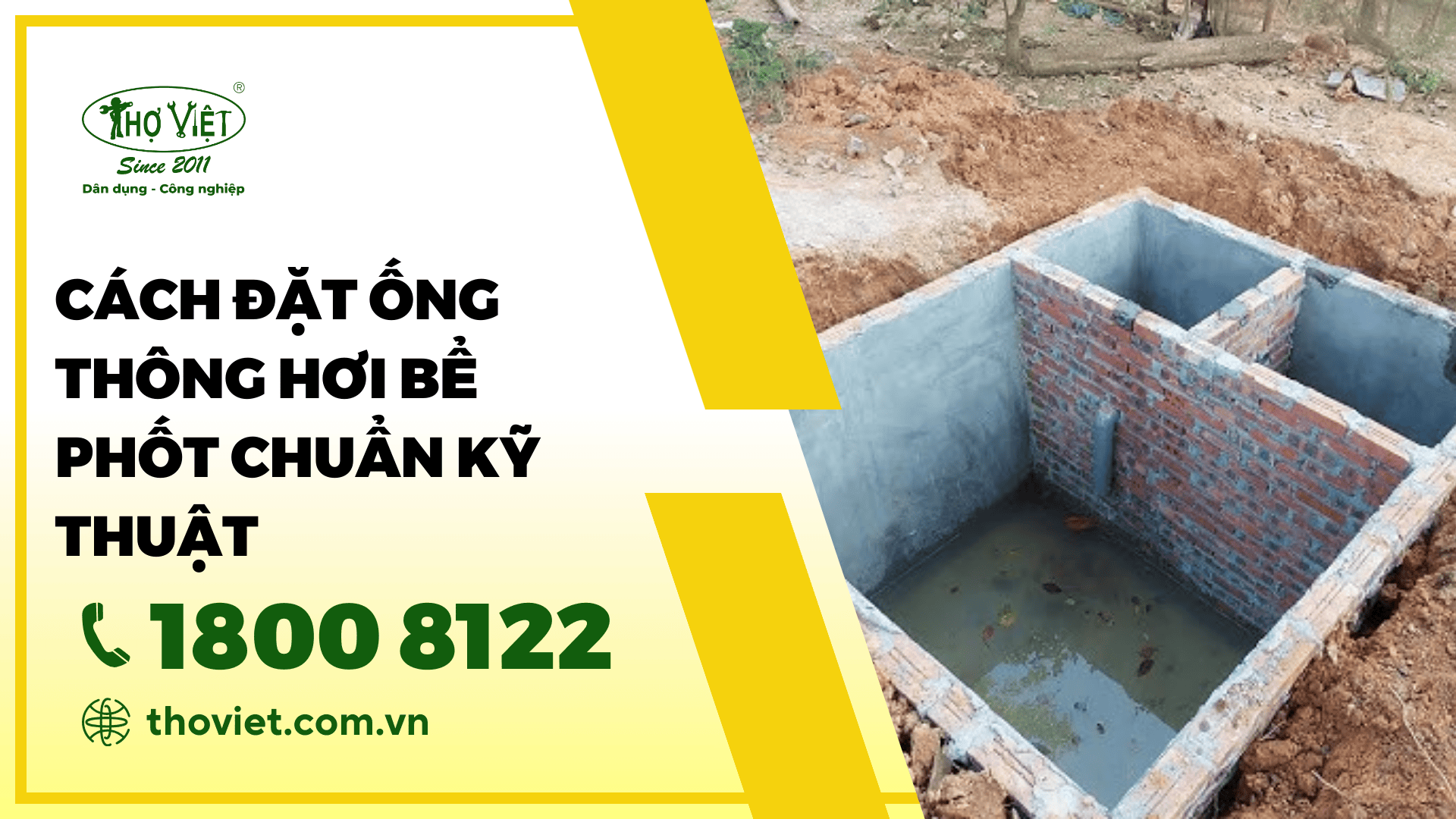 Cách đặt ống thông hơi bể phốt chuẩn kỹ thuật