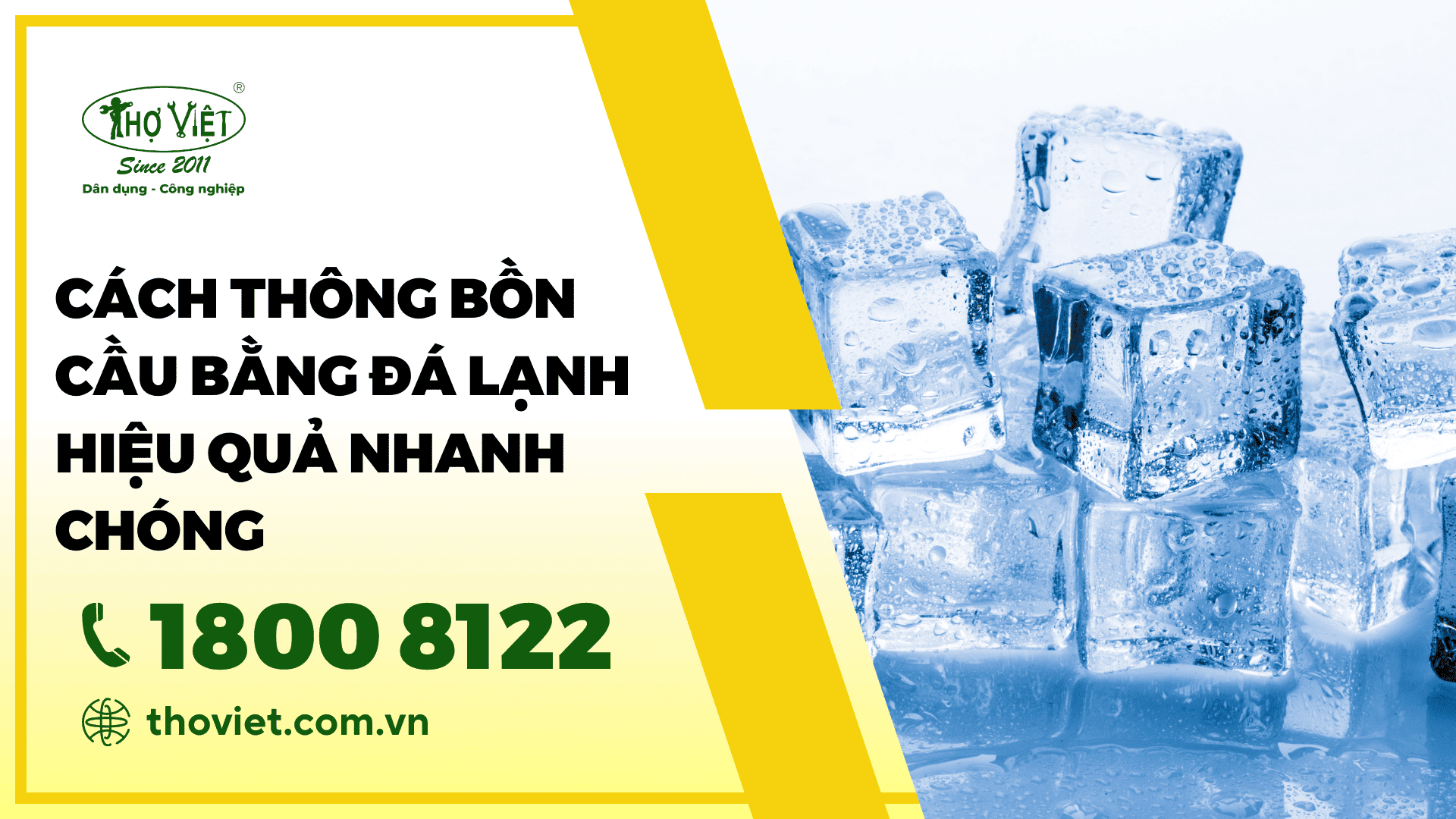 Cách thông bồn cầu bằng đá lạnh hiệu quả nhanh chóng