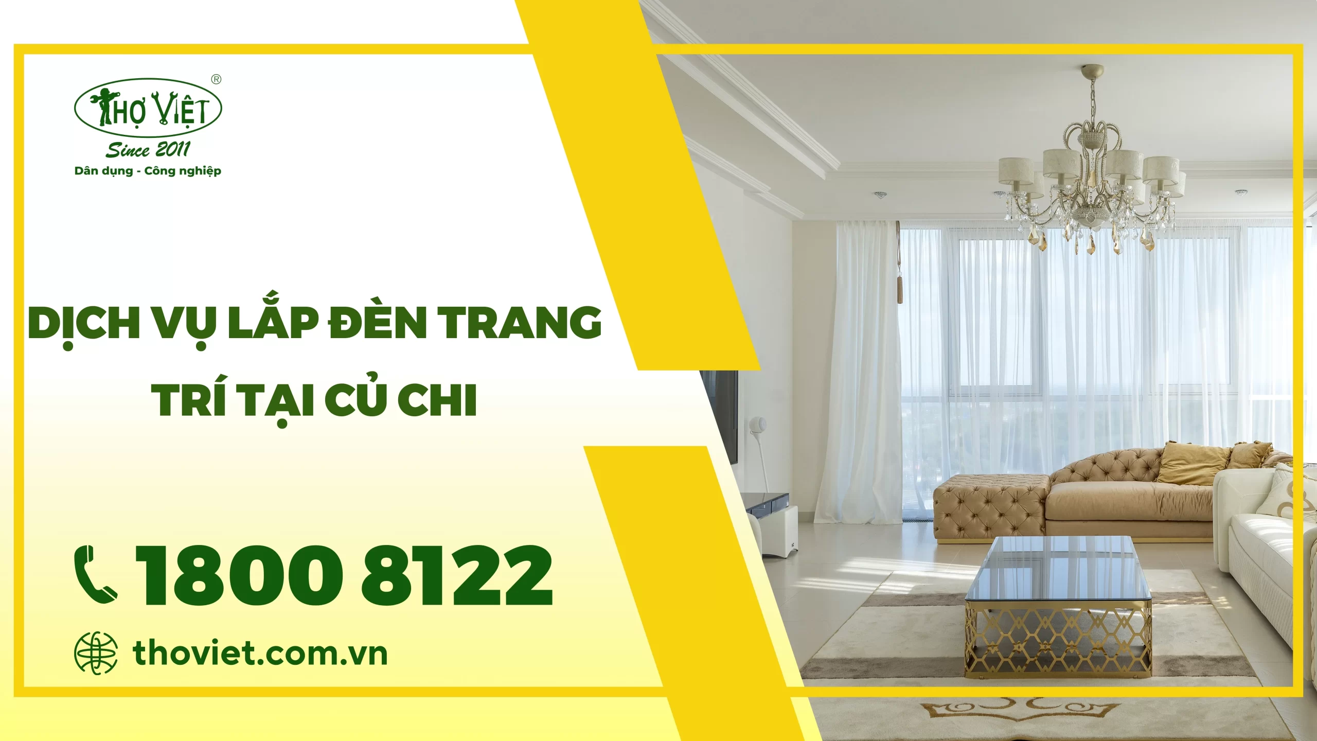 Dịch vụ lắp đèn trang trí tại Củ Chi