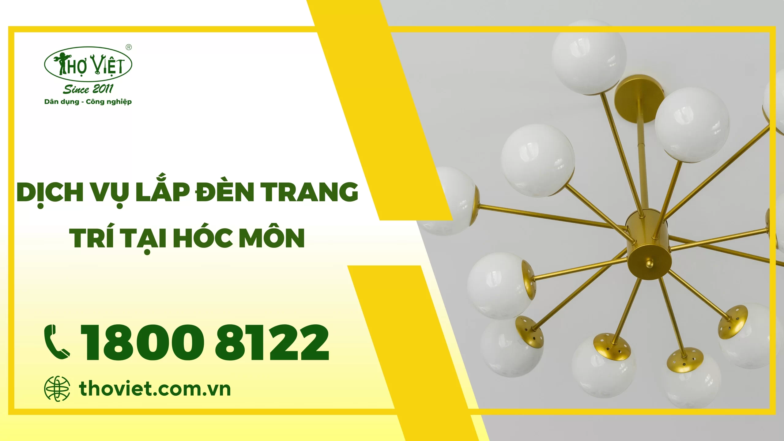 Dịch vụ lắp đèn trang trí tại Hóc Môn