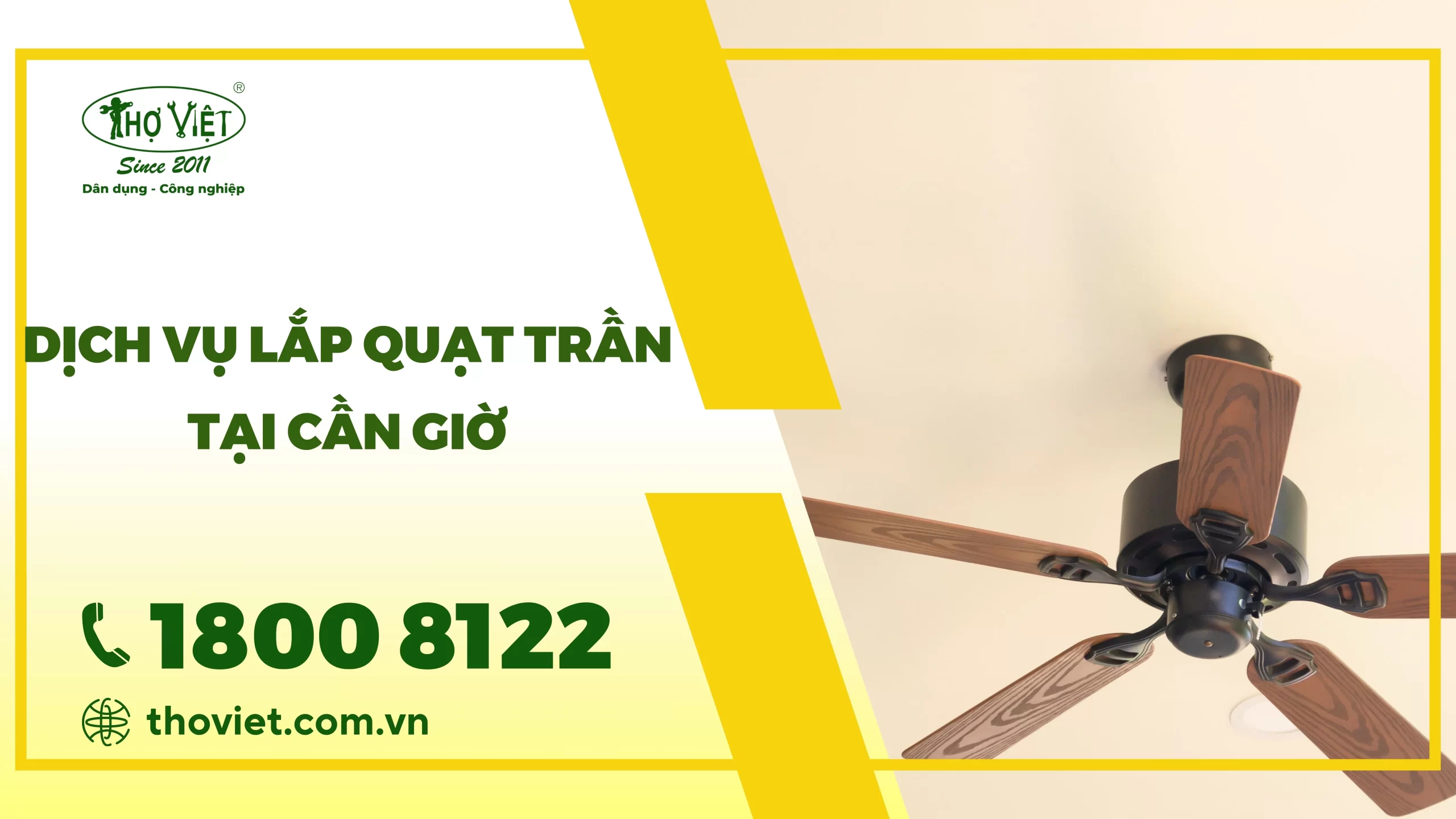 Dịch vụ lắp quạt trần Cần Giờ
