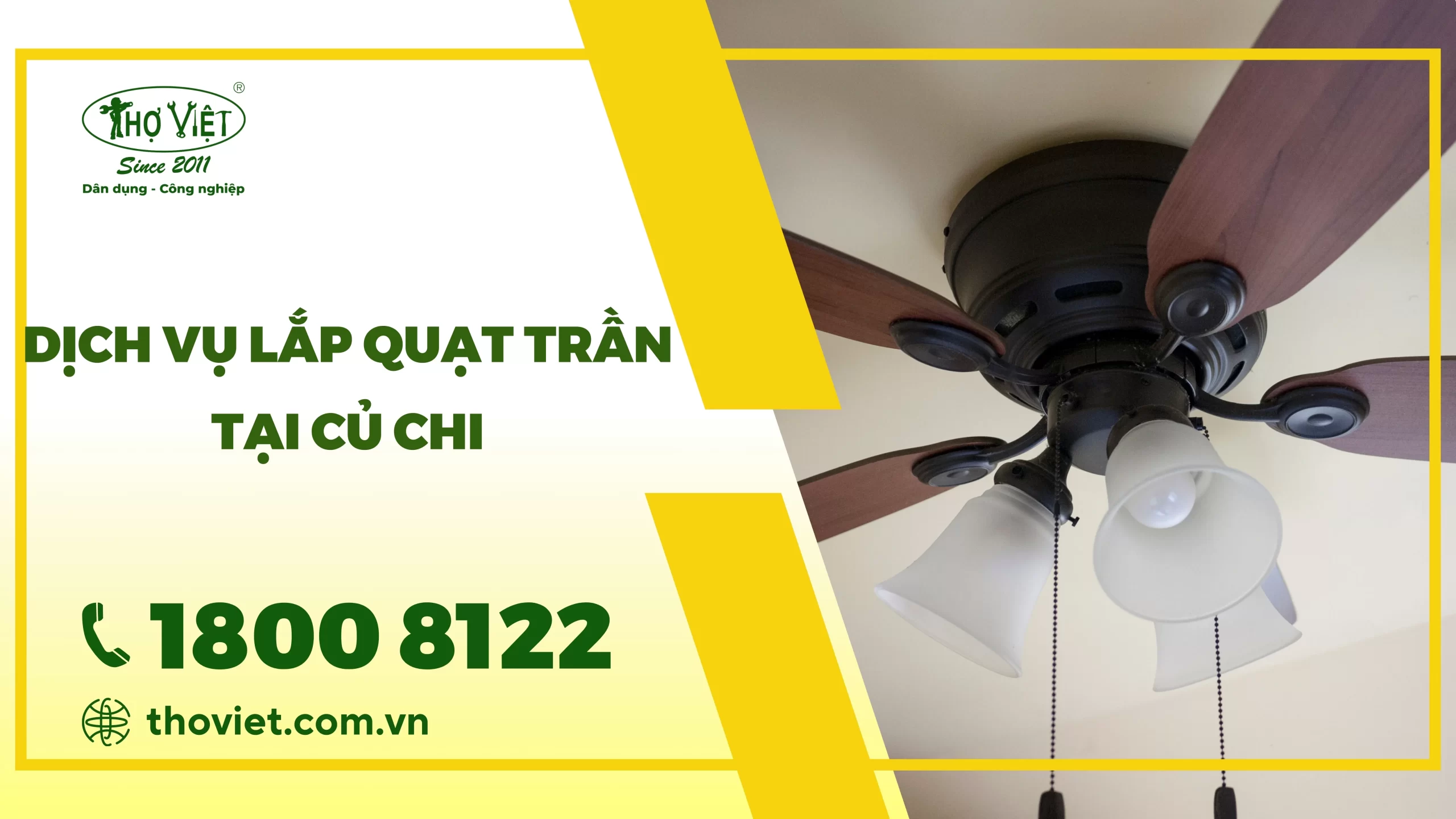 Dịch vụ lắp quạt trần Củ Chi