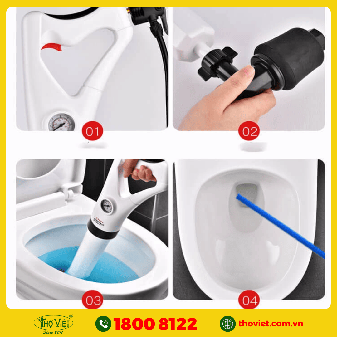 Hướng Dẫn Cách Sử Dụng Súng Thông Bồn Cầu Chi Tiết